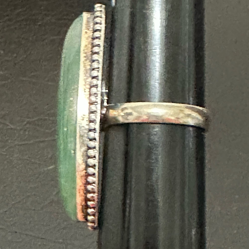 New Large Green Chalcedony Ring - image 2